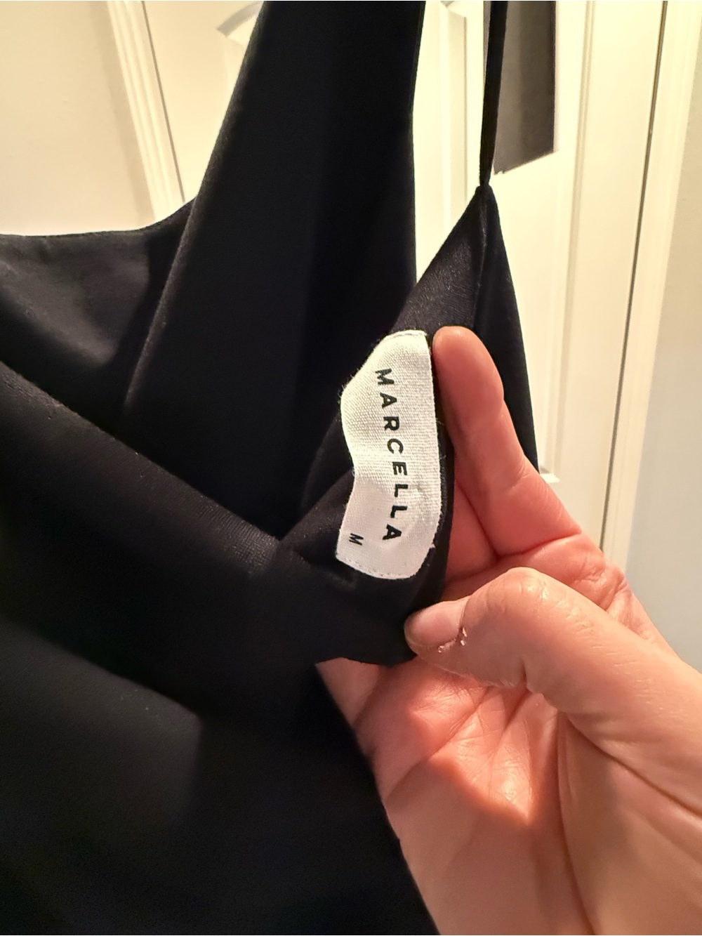 One-Shoulder Black Midi Dress - Picture 4 of 4